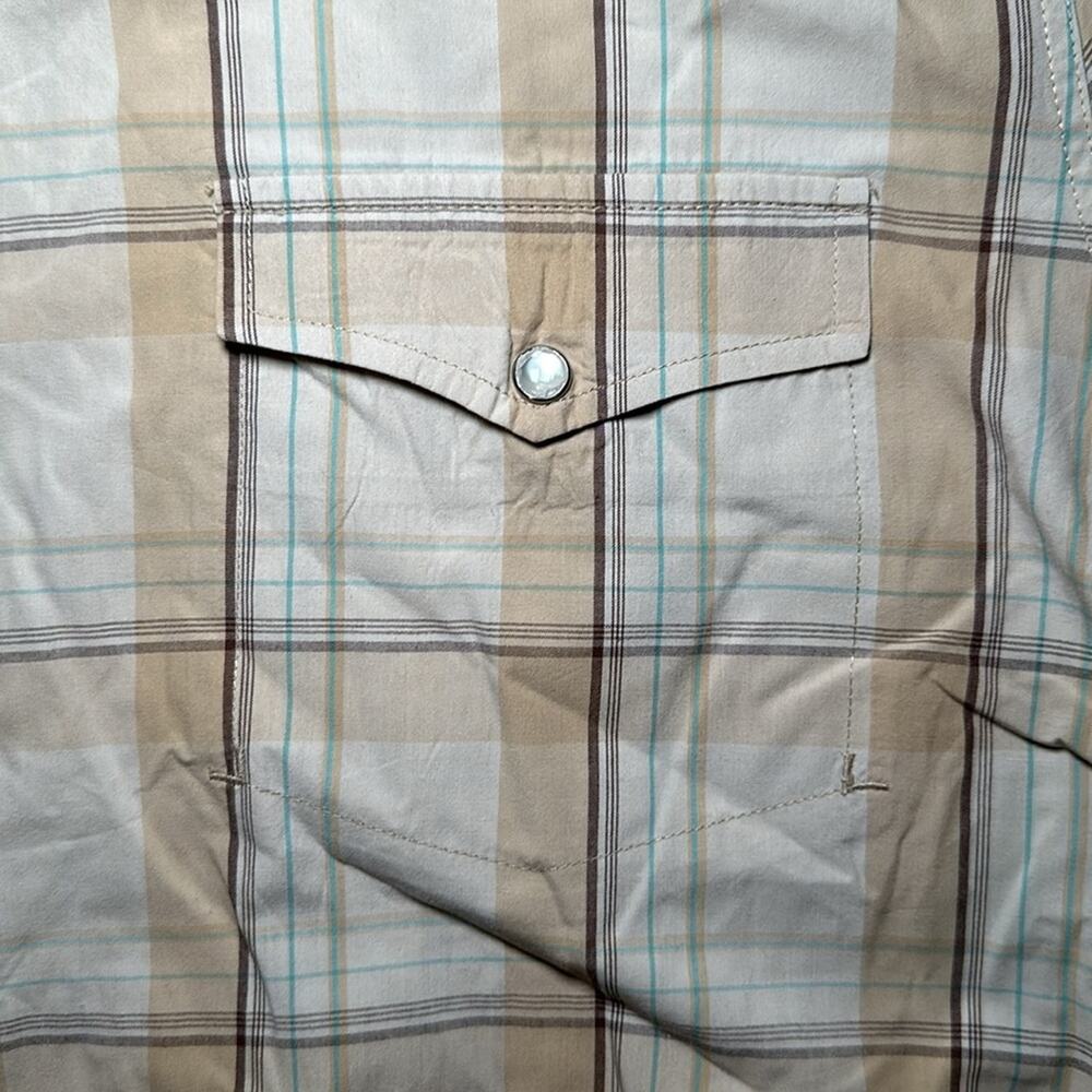 American Rag Cie Western Short Sleeve Pearl Snap Button - 2XL - Picture 6 of 8